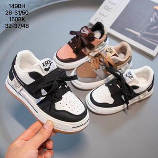 Giày thể thao trẻ emquai dán phối dây buộc đẹp 26-31