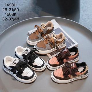 Giày thể thao trẻ emquai dán phối dây buộc đẹp 26-31