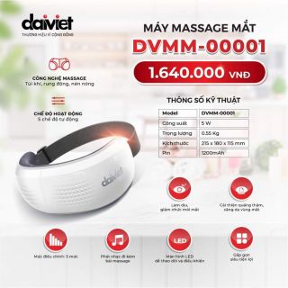 Thiết bị massage mắt DVMM-00001 chính hãng Đại Việt