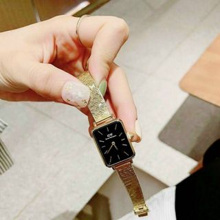 ĐỒNG HỒ D W CHỮ NHẬT LƯỚI NỮ