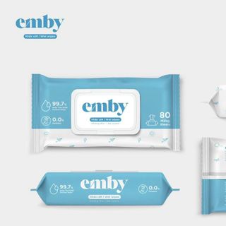 Khăn ướt không mùi EMBY (80 tờ)