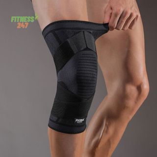 Bó gối thể thao có dây đai trợ lực