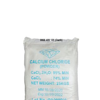Canxi Chlorua – CaCl2.2H2O – Calcium Chloride Powder – Canxi bột nguyên liệu dùng trong Nuôi trồng Thuỷ sản