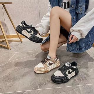 Giày thể thao nữ màu Nâu cao cấp đế cao 3,5cm AD0083
