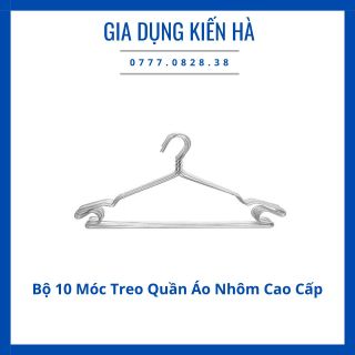 Bộ 10 Móc Treo Quần Áo Nhôm Cao Cấp Móc Phơi Quần Áo Người Lớn giá sỉ