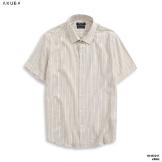 ÁO SƠ MI TAY NGẮN SỌC AKUBA 01M0241