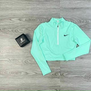 Áo Croptop Dài Tay Khoá Logo Thêu Chuẩn Đồ Thể Thao Chất Siêu Đẹp Giá Sỉ, Hàng Đẹp
