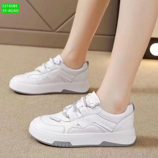 Giày thể thao nữ trắng đế thấp đẹp S3184