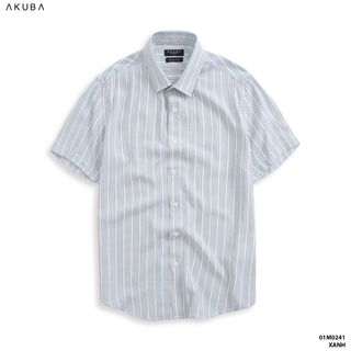 ÁO SƠ MI TAY NGẮN SỌC AKUBA 01M0241