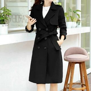 ÁO KHOÁC KAKI DÁNG DÀI CỘT EO CAO CẤP
