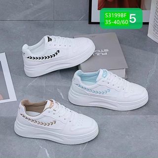 Giày thể thao nữ trắng chất da mềm S3199