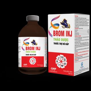 Thuốc Thú Y Brom INJ ( Nhãn Đỏ ) Giảm Ho, Long Đờm Cho Heo, Bò, Dê, Cừu Chai 100ml giá sỉ