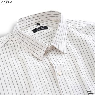 ÁO SƠ MI TAY DÀI HỌA TIẾT SỌC AKUBA 01J0297