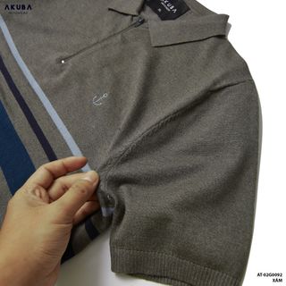 ÁO LEN TAY NGẮN KIỂU DÁNG POLO AKUBA 02G0092