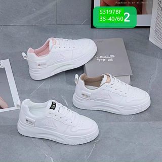 Giày thể thao nữ trắng chất da mềm S3200