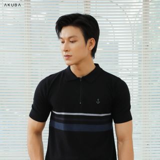 ÁO LEN TAY NGẮN KIỂU DÁNG POLO AKUBA 02G0092