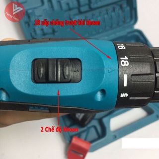 Máy Khoan Pin MAKITA 12V Tặng Kèm Bộ 24 Phụ Kiện 2 PIN