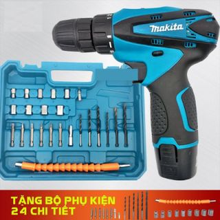 Máy Khoan Pin MAKITA 12V Tặng Kèm Bộ 24 Phụ Kiện 2 PIN