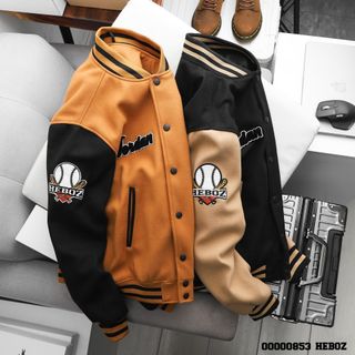 ÁO KHOÁC DA LỘN BOMBER NAM THÊU CHỮ H giá sỉ