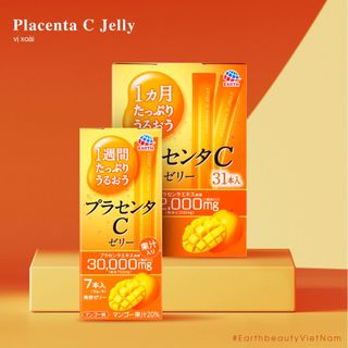 Thạch bổ sung Collagen Placenta Earth Vị xoài