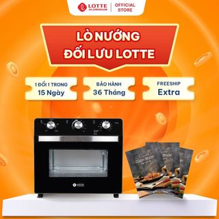 Lò Nướng Chân Không, Chiên, Sấy Đa Năng 23L (9in1)- LOTTE Aluminium, công nghệ Air Fryer (LTP-OAF23-B)