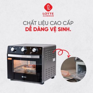 Lò Nướng Chân Không, Chiên, Sấy Đa Năng 23L (9in1)- LOTTE Aluminium, công nghệ Air Fryer (LTP-OAF23-B)