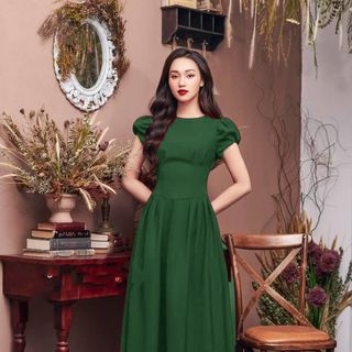 ĐẦM XOÈ TAY PHỒNG CỔ TRÒN - DT1680