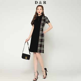 Đầm polo nữ bigsize phối màu BBR D2483