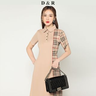 Đầm polo nữ bigsize phối màu BBR D2483