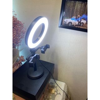 Đèn livestream để bàn 3 in 1 kèm 2 kẹp điện thoại