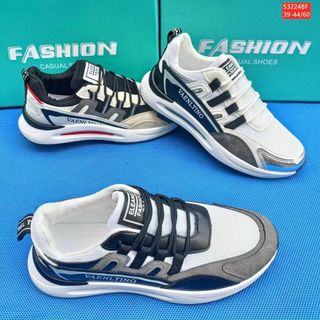 Giày thể thao nam chất da mềm phối vải lưới thoáng khí S3224