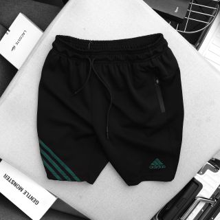 Quần Short Nam, quần đùi thể thao nam, chất thể thao chất thun poly 2 da chính phẩm, khoá kéo zip xịn chống nước, logo thêu nét size từ 55kg - 85kg