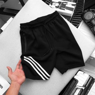 Quần Short Nam, quần đùi thể thao nam, chất thể thao chất thun poly 2 da chính phẩm, khoá kéo zip xịn chống nước, logo thêu nét size từ 55kg - 85kg