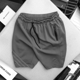Quần Short Nam, quần đùi thể thao nam, chất thể thao chất thun poly 2 da chính phẩm, khoá kéo zip xịn chống nước, logo thêu nét size từ 55kg - 85kg
