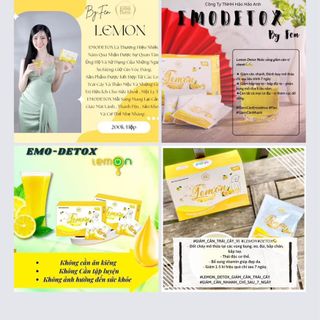 Giảm Cân An Toàn Bột Trà Chanh Hòa Tan Emodetox FEN Chính Hãng ( MUA 1 TẶNG 4 )