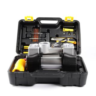 Bơm điện 12V, bơm lốp ô tô, bơm lốp xe hơi 2 xilanh, bơm ô tô, bơm điện mini 12V