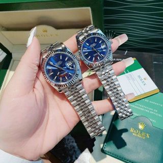 ĐỒNG HỒ ROLLEX CƠ COUPLE CAO CẤP VIỀN TRƠN