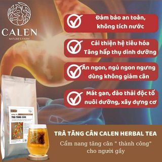 Trà Tăng Cân tăng cơ Calen, ăn ngon ngủ ngon cho người cơ địa gầy lâu năm,mập thịt, không tích nước