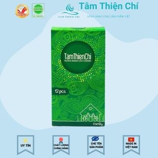 Bao cao su Tâm Thiện Chí Family mỏng trơn hộp 12 chiếc