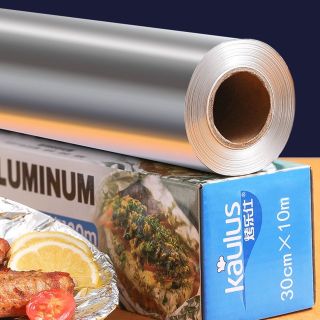 Cuộn giấy bạc bọc thực phẩm hãng KAULUS dùng cho nồi chiên không dầu, lò nướng khổ 30cm dài 10 mét
