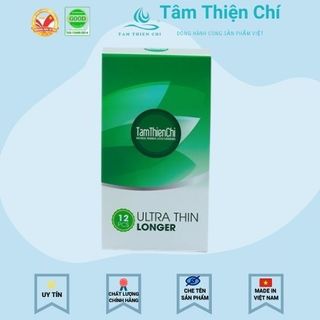 Bao cao su Tâm Thiện Chí Ultrathin Longer hộp 12 chiếc giá sỉ