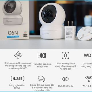 Camera IP Wifi EZVIZ C6N - 2MP Full HD 1080P - Trong Nhà - Hàng Chính Hãng