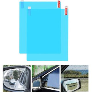 Combo 4 Miếng dán chống mờ kính ô tô, miếng dán chống nước mưa ô tô, phim dán chống nước mưa kính hậu ô tô