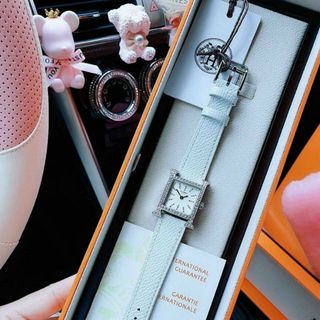ĐỒNG HỒ HERRMES NIỀNG ĐÁ SILVER CAO CẤP