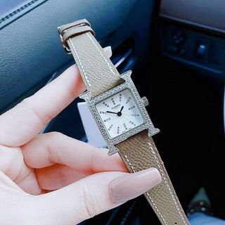 ĐỒNG HỒ HERRMES NIỀNG ĐÁ SILVER CAO CẤP