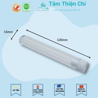 Ống nghiệm nhựa PS 10ml trắng trong có nắp không nhãn túi 100 cái TTC giá sỉ