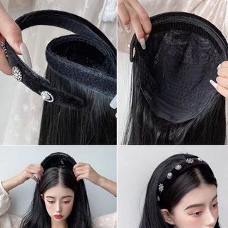 Tóc giả kẹp cài băng đô kèm tóc đẹp