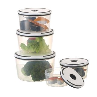 [HCM] Bộ 5 Hộp Nhựa Trong Đựng Thực Phẩm HÌNH TRÒN, Hộp Đựng Đồ Ăn Bảo Quản Tủ Lạnh Siêu Tiện Lợi
