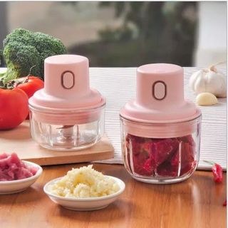 [HCM] Máy Xay Mini Sạc Điện, Xay Thịt Ớt Hành Tỏi Rau Củ Quả Cầm Tay Siêu Tiện Lợi ( Hồng ) - Máy Xay Thực Phẩm