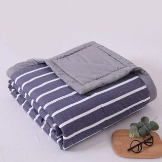 [HCM] Chăn Hè Thu Cotton Kẻ Sọc Muji Hàng Xuất Nhật, Mềm Mịn Siêu Thấm Hút Mồ Hôi